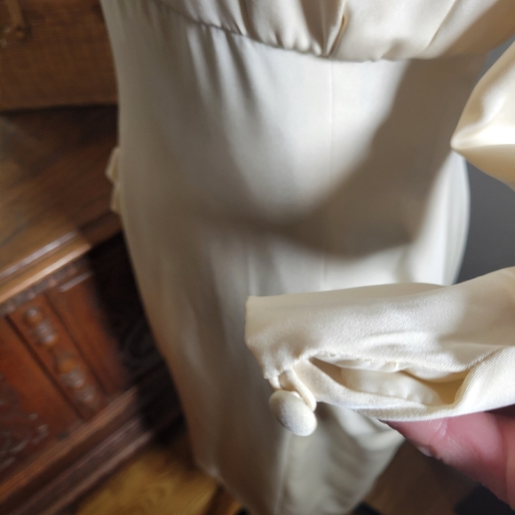 VINTAGE 80'S KEVAN HALL COUTURE SILK AVANT GARDE DRESS - Picture 8 of 12